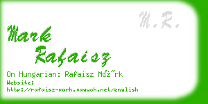 mark rafaisz business card